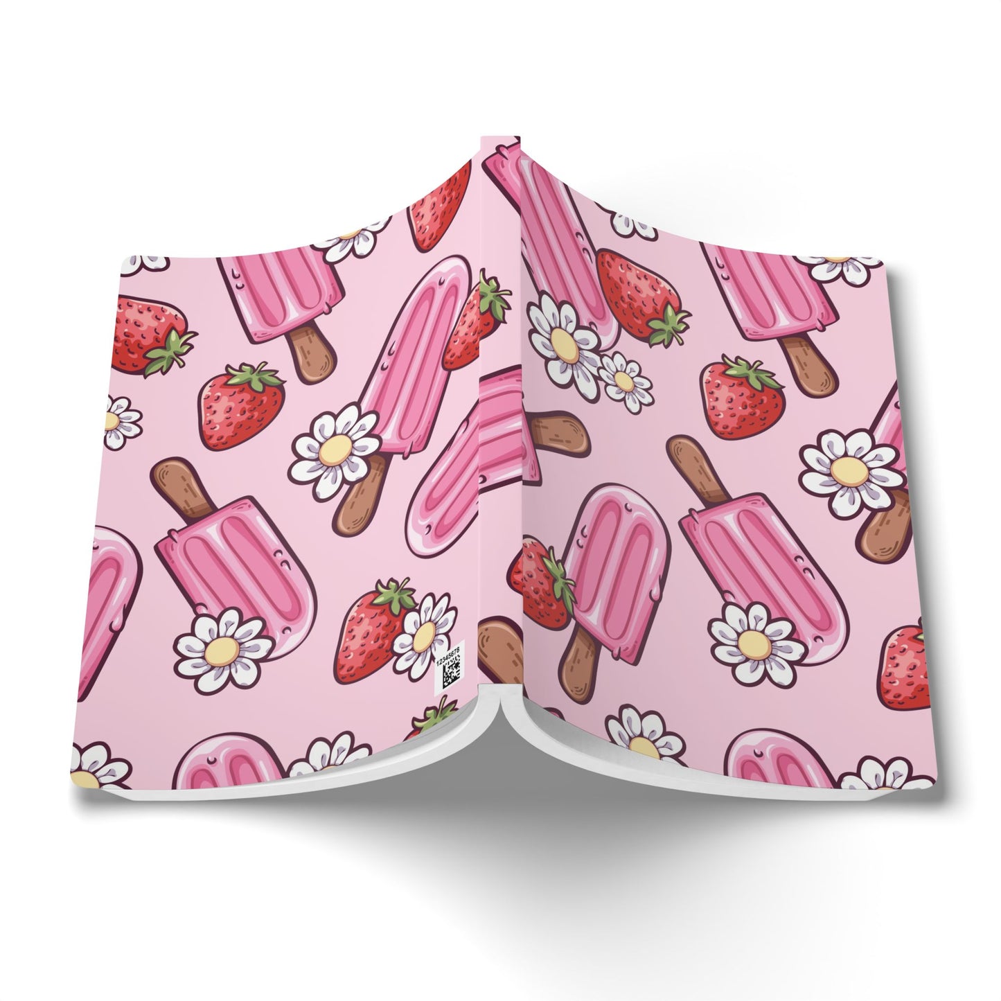 Strawberry Ice Cream Softcover Journal (50 or 100 sheets)