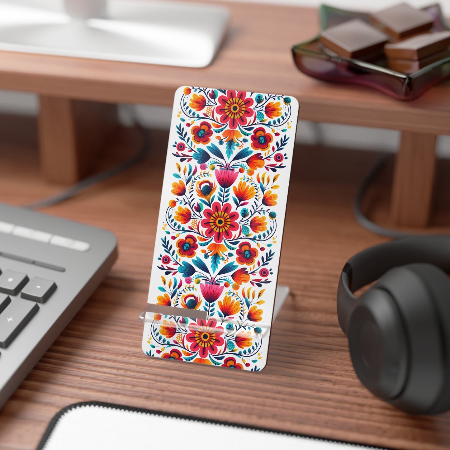 Mexican Flowers Mobile Display Stand for Smartphones