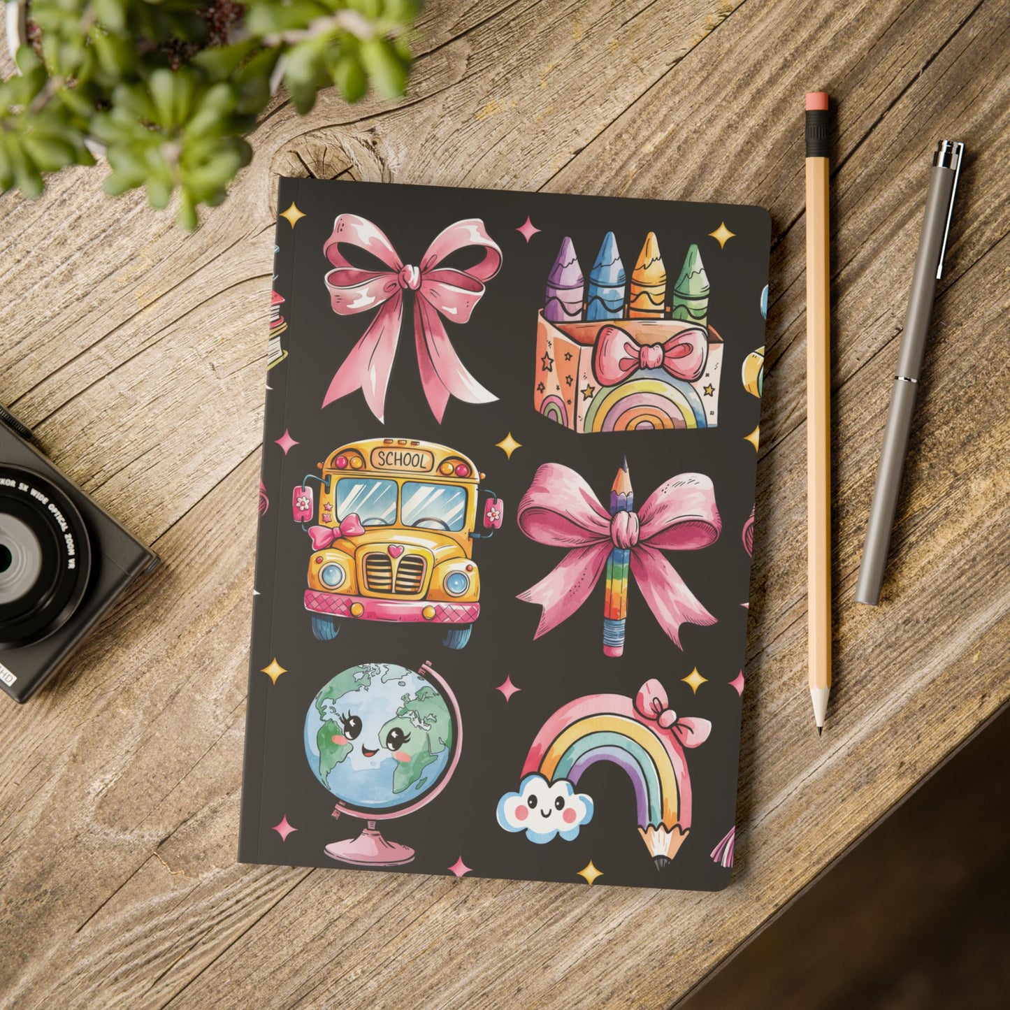 Teacher Pink Bows Softcover Journal (50 or 100 sheets)