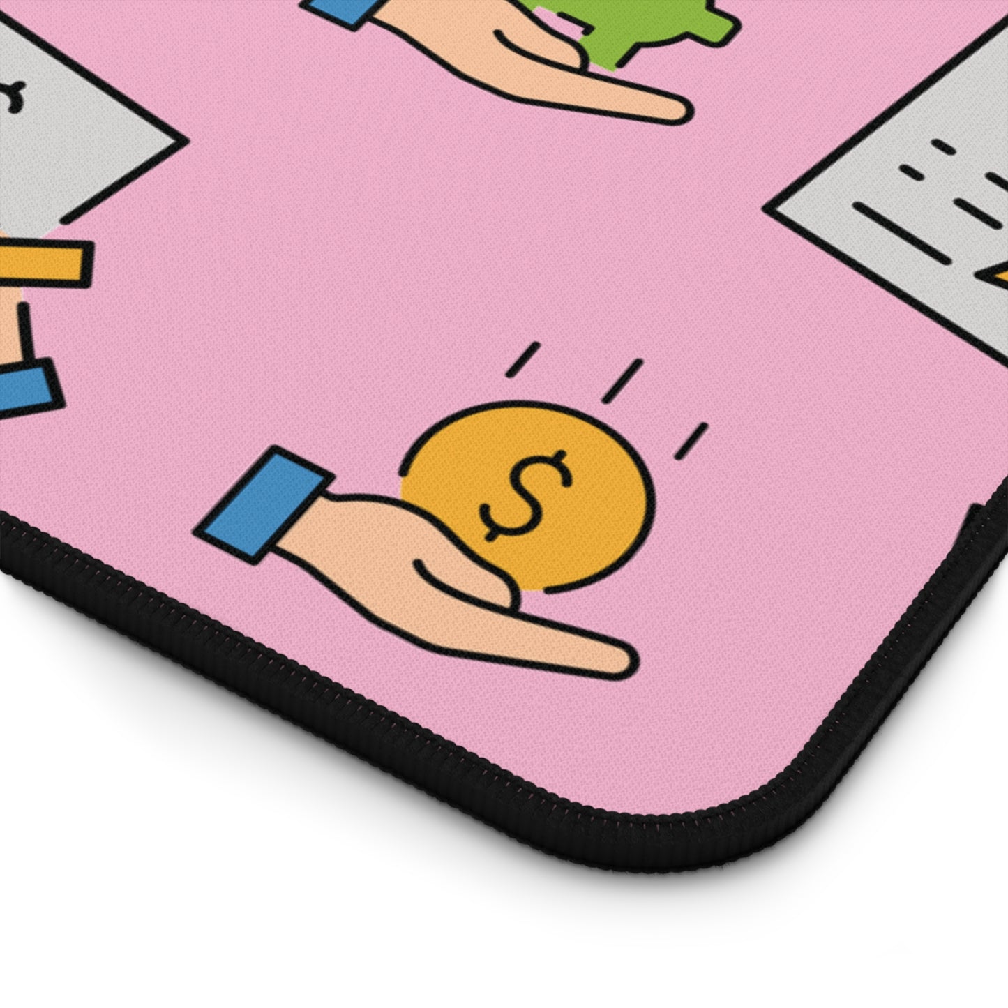 Accounting/Banking/Finance Pink- Large Desk Mat 16" x 32" from Off Leash Designs
