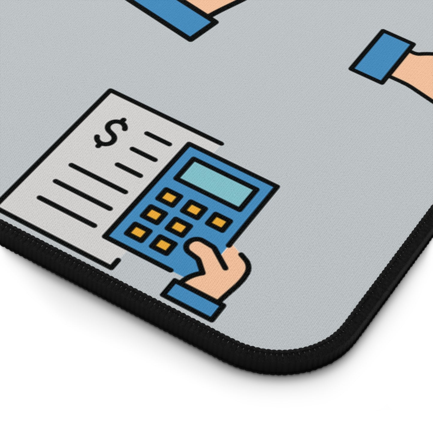 Accounting Life Grey-Large Desk Mat 16" x 32" from Off Leash Designs