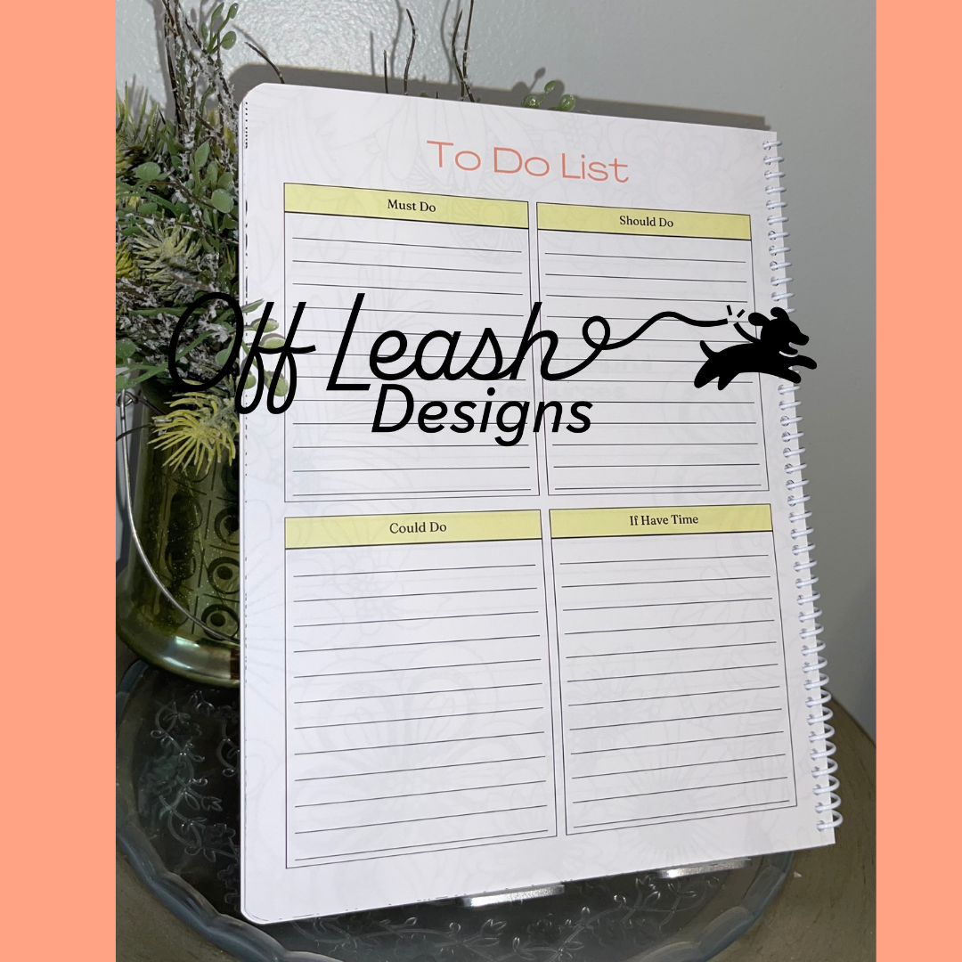 To Do List with four sections Must do, Should do, Could do, If Have Time sections
