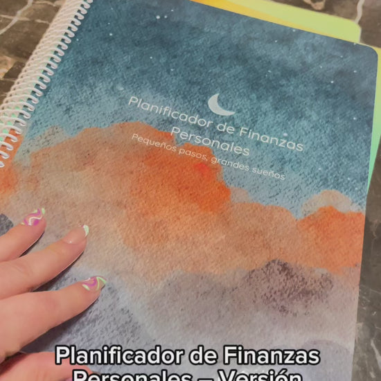 Planner de Finanzas Personales Refinado - color azul (Español)
