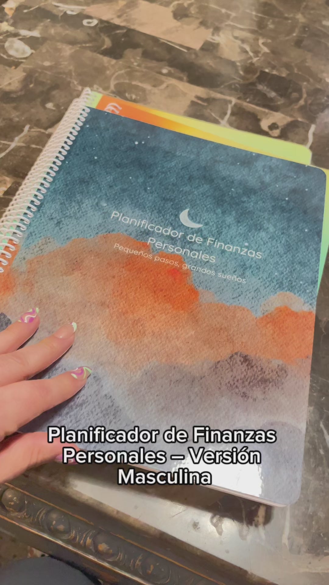 Planner de Finanzas Personales Refinado - color azul (Español)